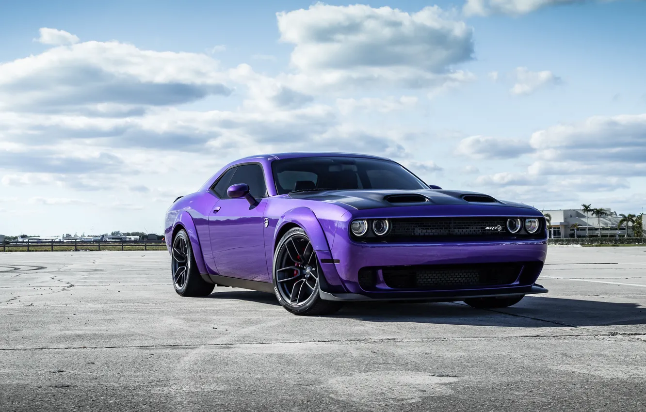 Photo wallpaper Dodge, Dodge, Challenger, Dodge Chelenzher, HellCat, Dodge Challenger HellCat