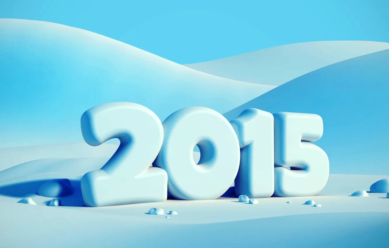 Photo wallpaper winter, snow, New year, New Year, Happy, 2015