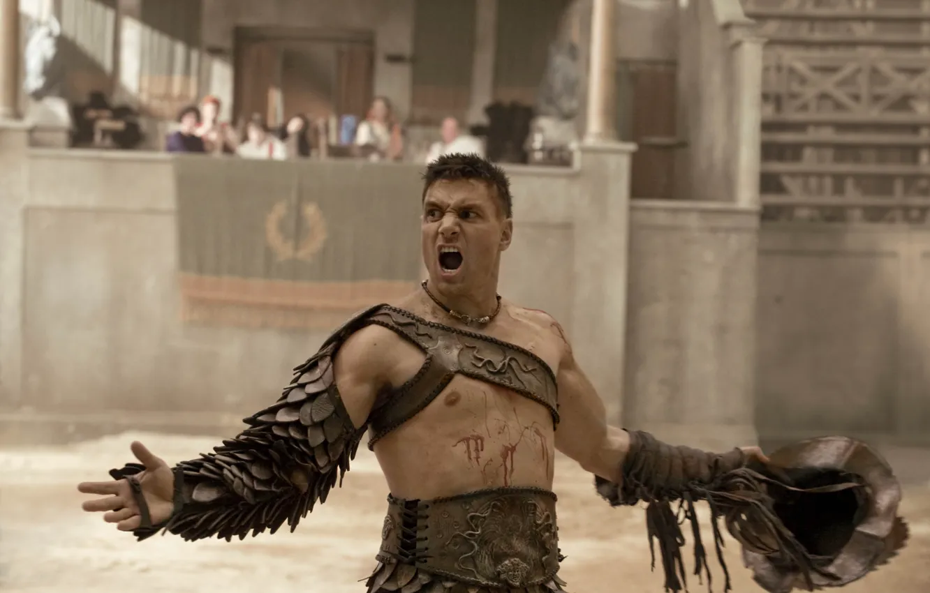 Photo wallpaper arena, Spartacus, Crixus, Crixus, Manu Bennett