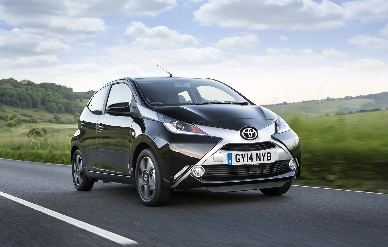 Photo wallpaper Toyota, Toyota, 5-door, UK-spec, 2014, Aygo, Aygo, x-clusiv