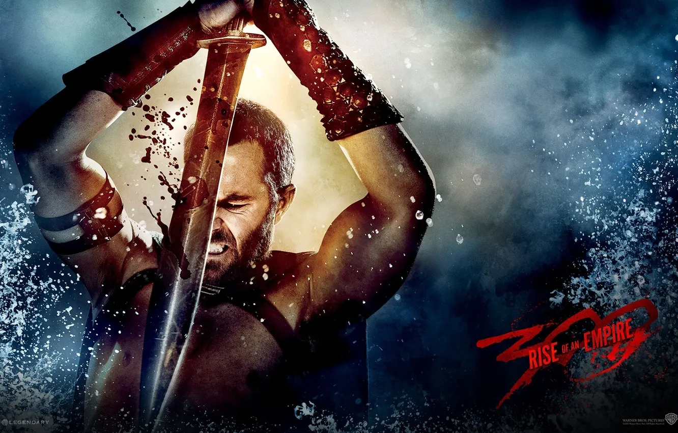 Photo wallpaper blood, sword, 300 Spartans: rise of an Empire, 300: rise of an empire, Sullivan Stapleton, …