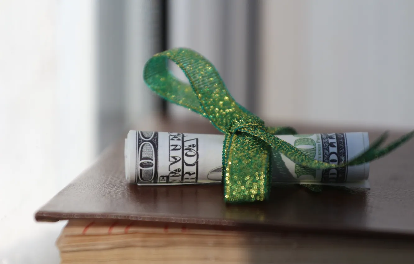 Photo wallpaper background, money, book, bow
