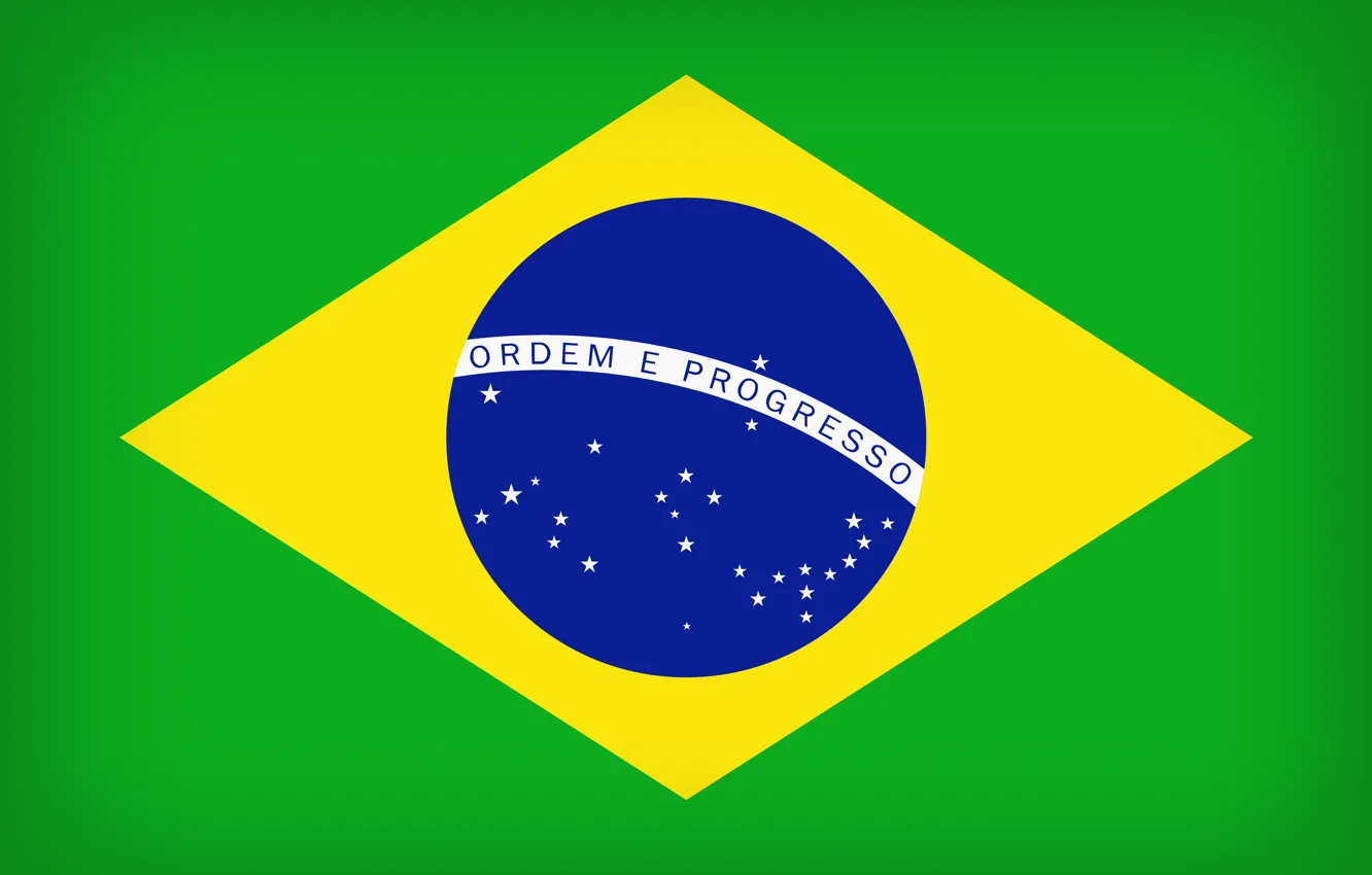 Photo wallpaper Brazil, Flag, Brasil, Flag Of Brazil, Brazilian Flag
