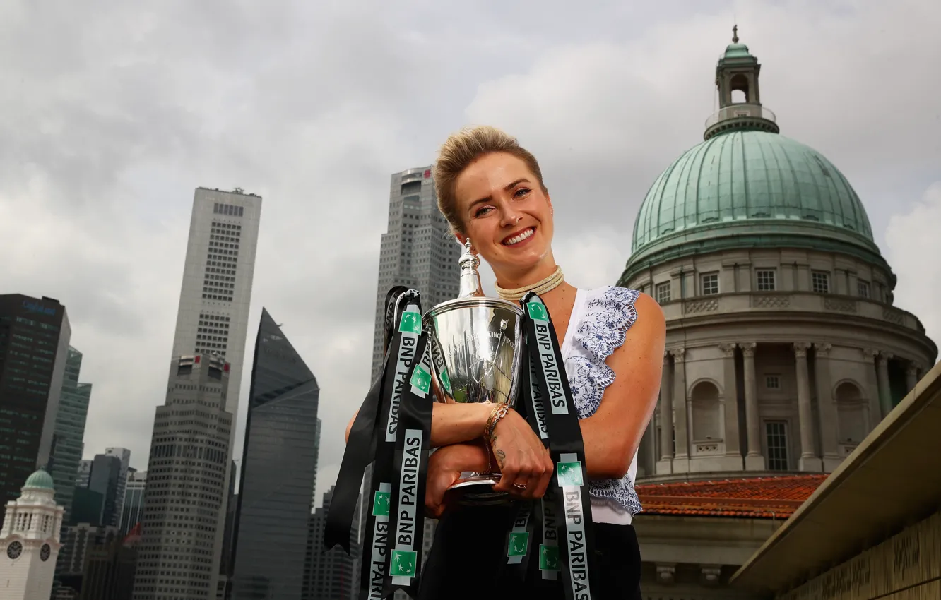 Photo wallpaper girl, woman, Ukraine, Sport, Tennis, Elina, WTA, Ukrainian