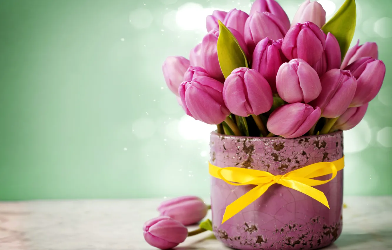 Photo wallpaper flowers, bouquet, tulips, love, wood, flowers, romantic, tulips