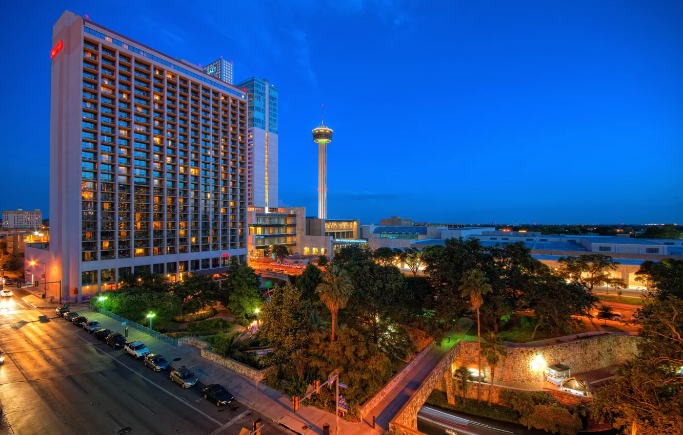 Photo wallpaper road, USA, USA, roads, houses, Texas, San Antonio