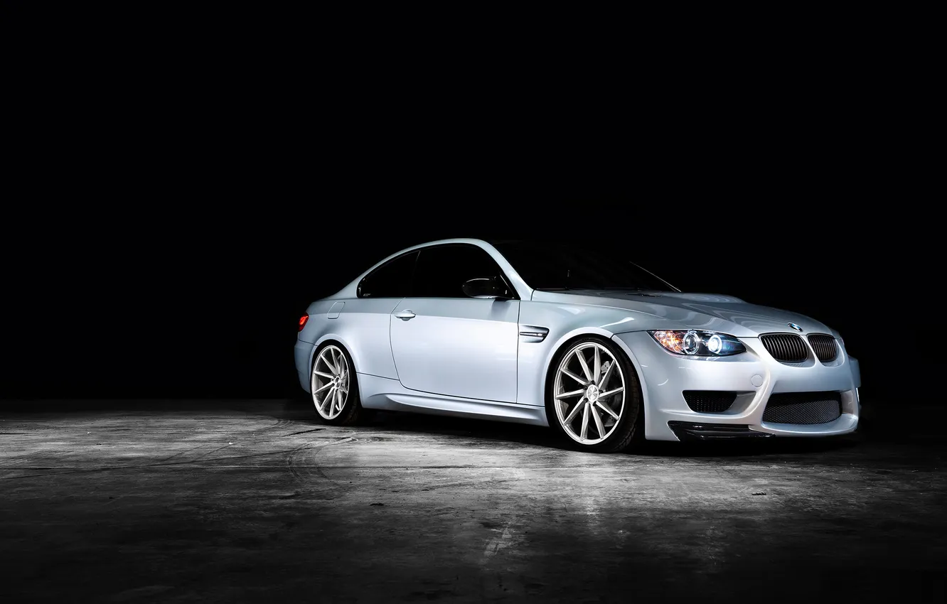 Photo wallpaper BMW, e92, silvery, 3 Series