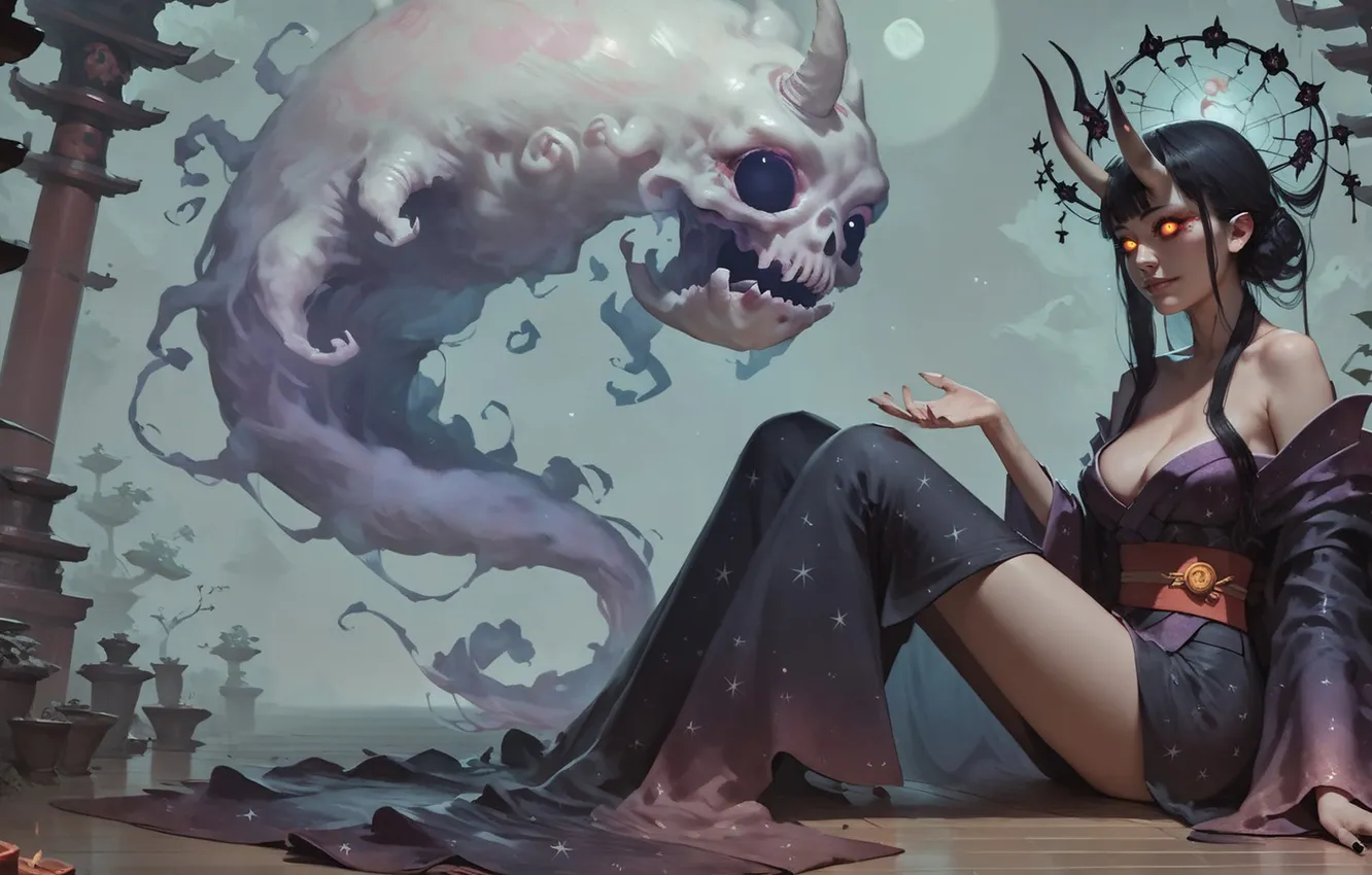 Photo wallpaper girl, the demon, Ghost, monster