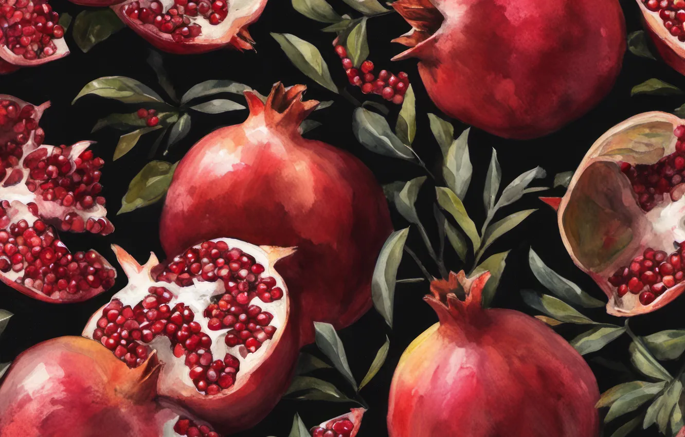 Photo wallpaper painting, garnet, AI art, neural network