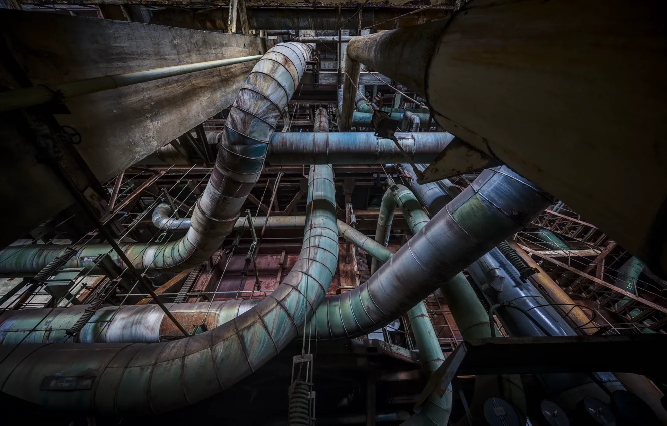 Photo wallpaper background, plant, factory