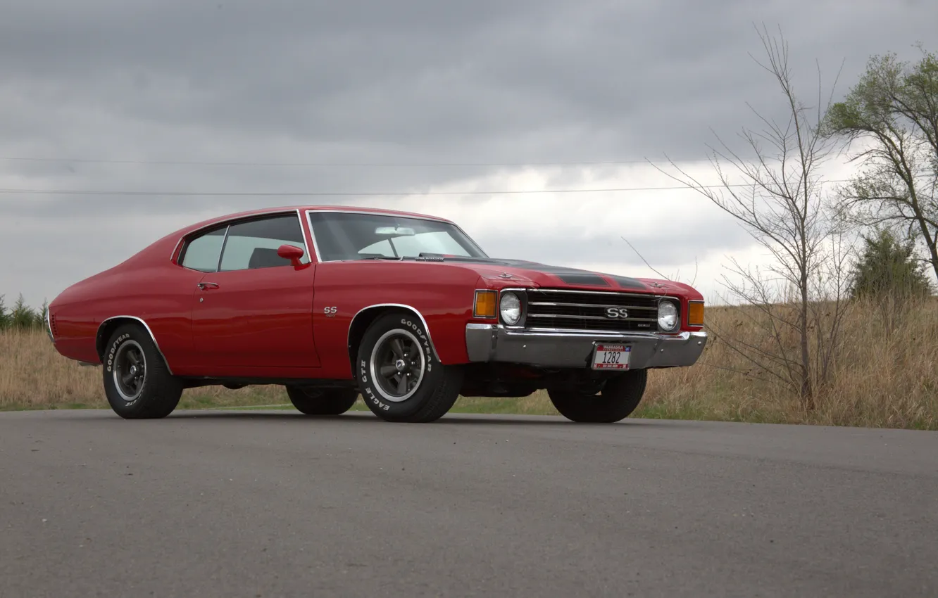 Photo wallpaper Chevrolet, red, Chevelle, 1972