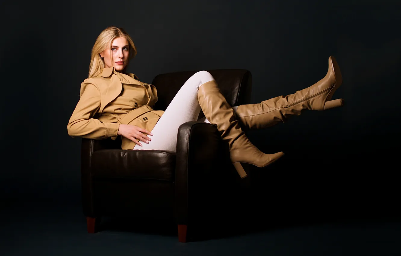 Photo wallpaper look, blonde, Ella