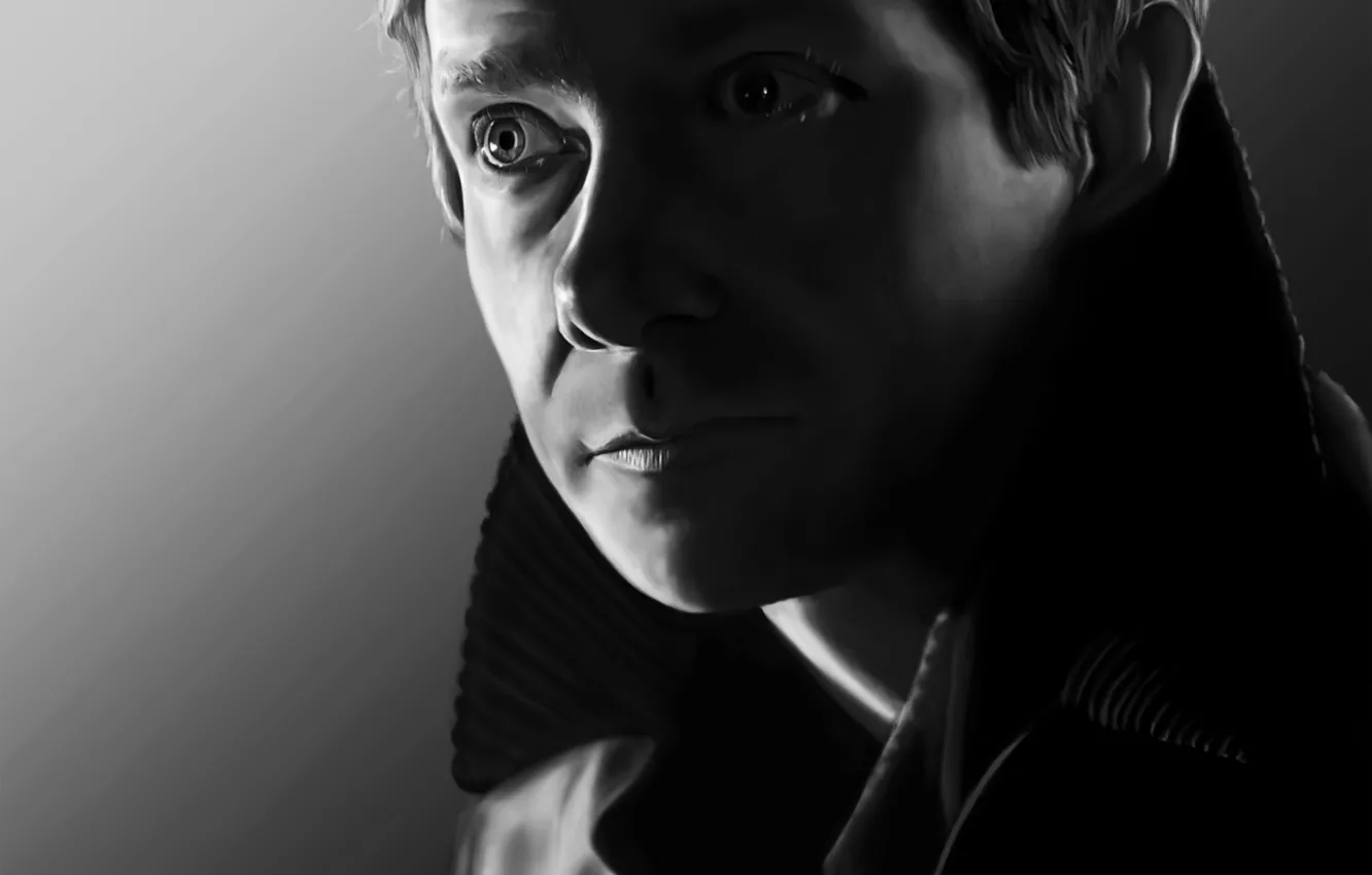 Photo wallpaper art, Martin Freeman, Sherlock, Sherlock BBC, Sherlock Holmes, John Watson, Sherlock (TV series), by beth19
