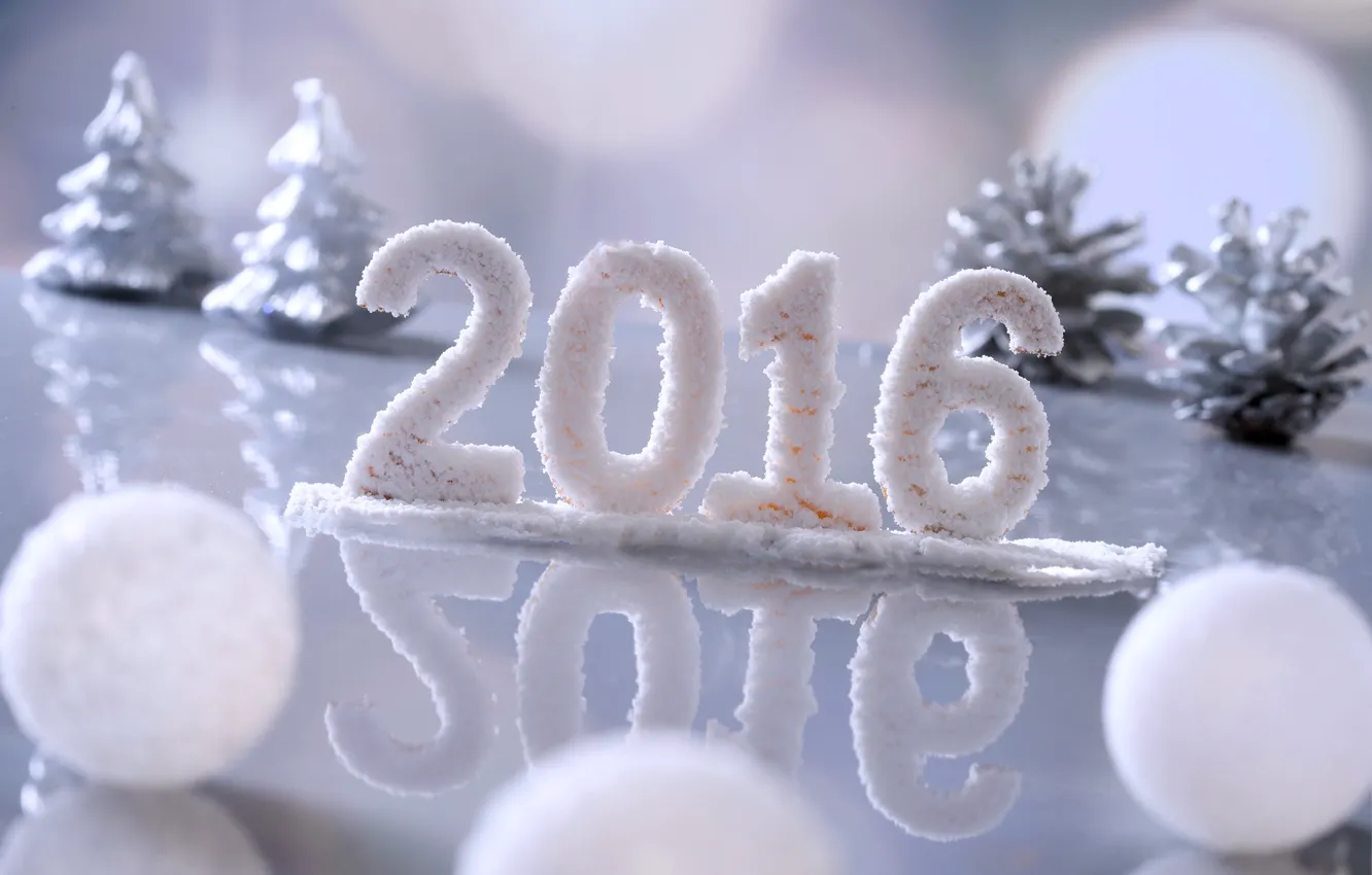 Photo wallpaper snow, New Year, New Year, Happy, 2016