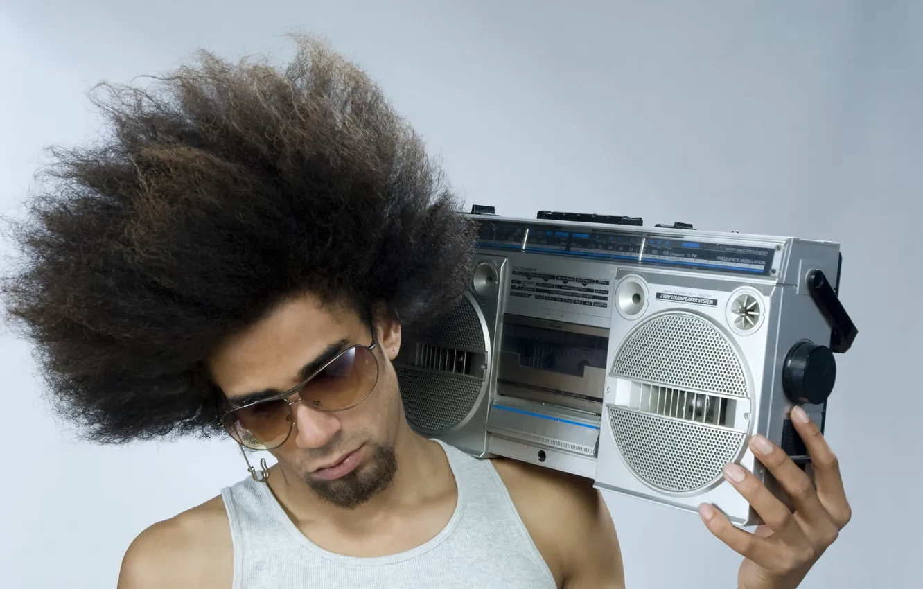 Photo wallpaper dude, Afro, cassette, MUFON