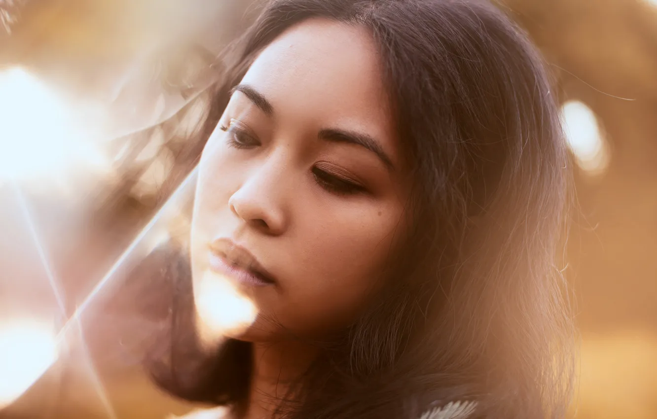 Photo wallpaper sponge, Oriental girl, Aleah Michele