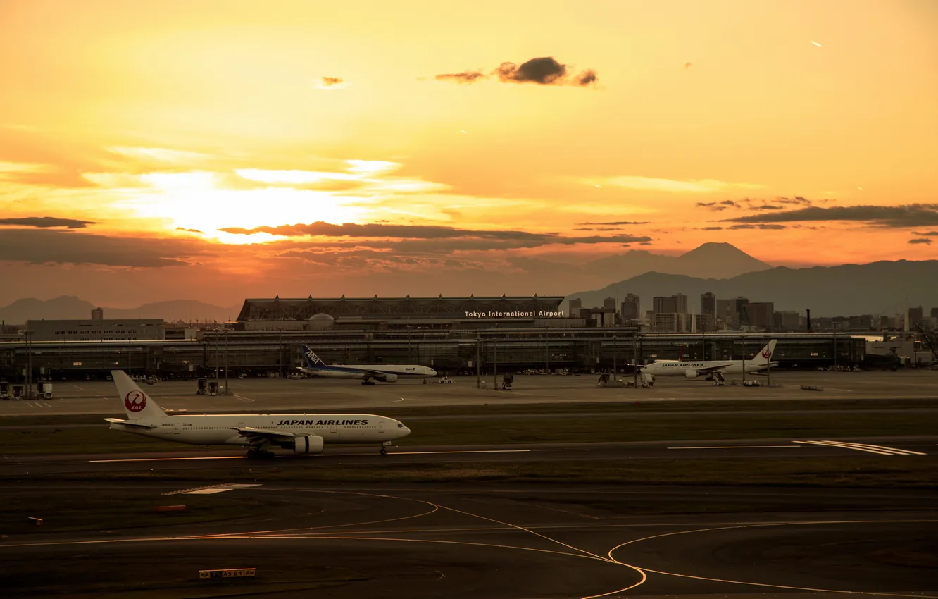 Photo wallpaper Tokyo, Japan, Tokyo Prefecture, Hanedakuko 3 Chome