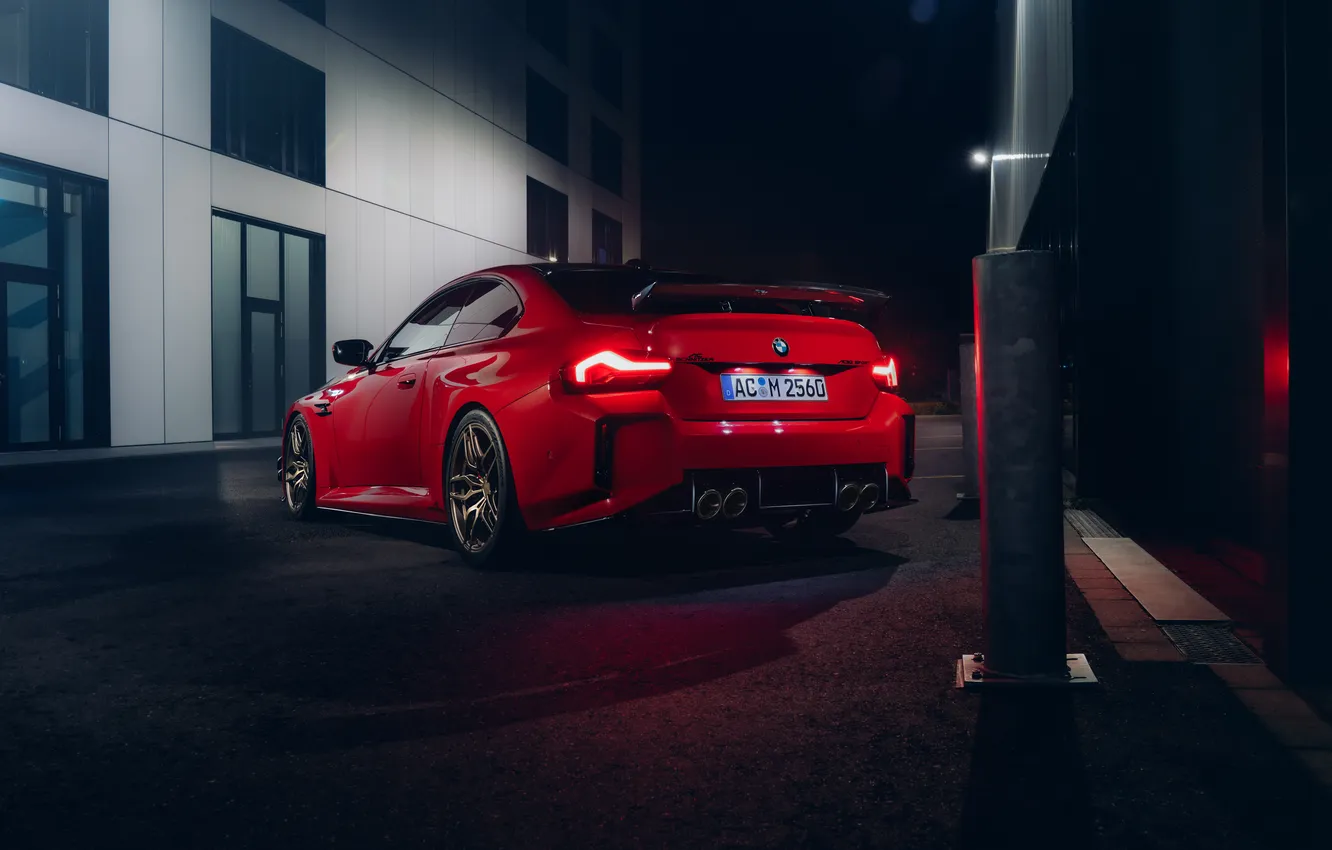 Photo wallpaper BMW, Light, Red, AC Schnitzer, Rear, BMW M2