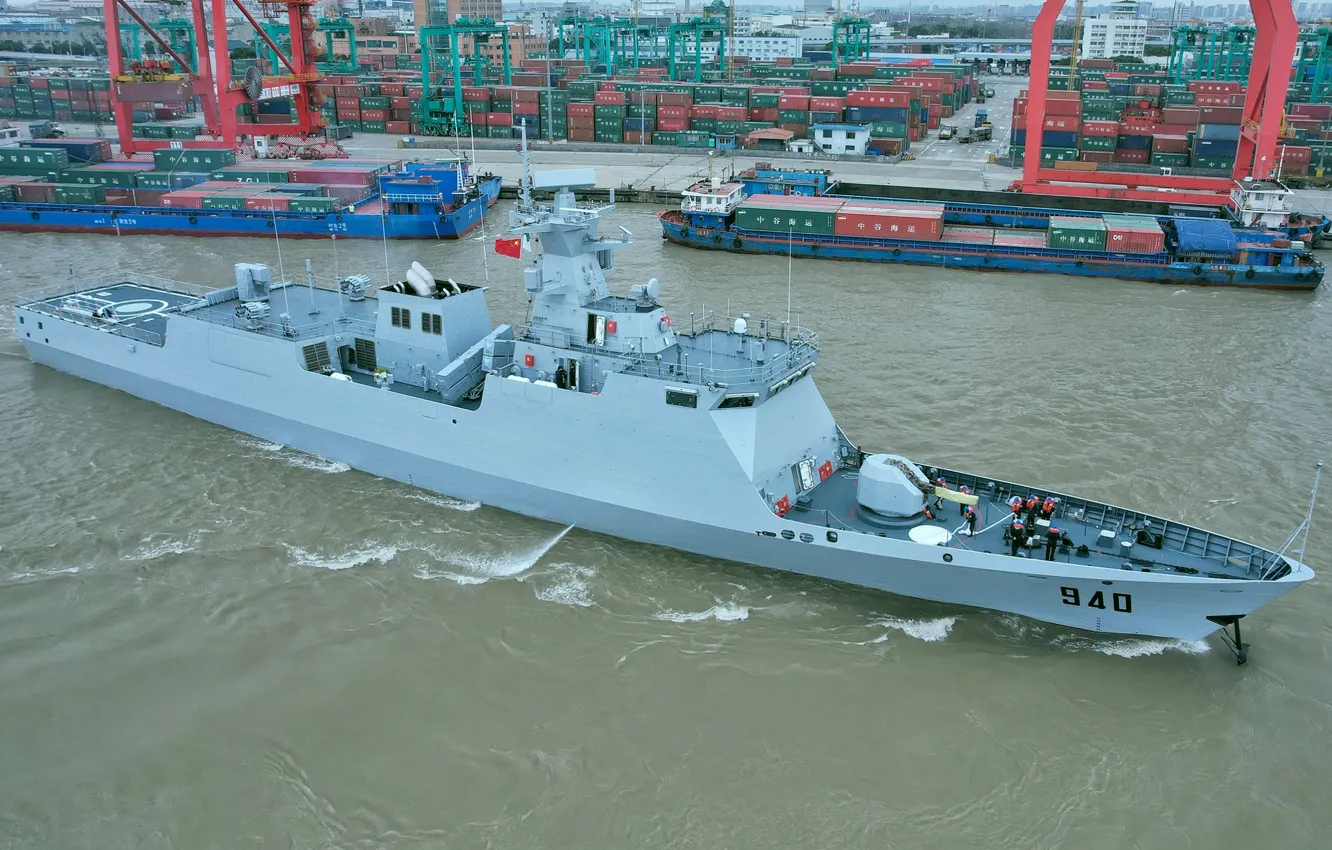 Photo wallpaper frigate, Algerian Navy, EL Moutassadi