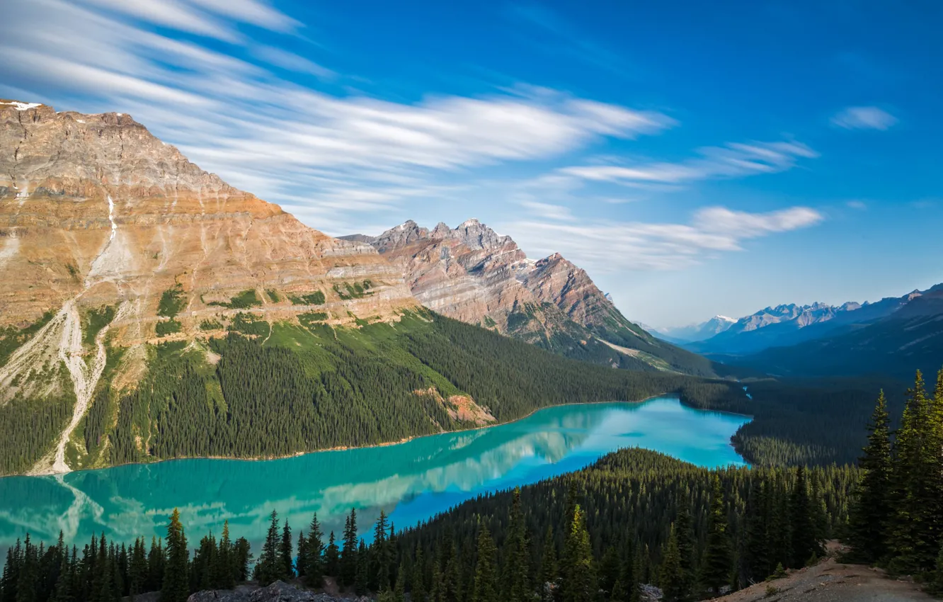 Wallpaper forest, mountains, lake, Canada for mobile and desktop ...