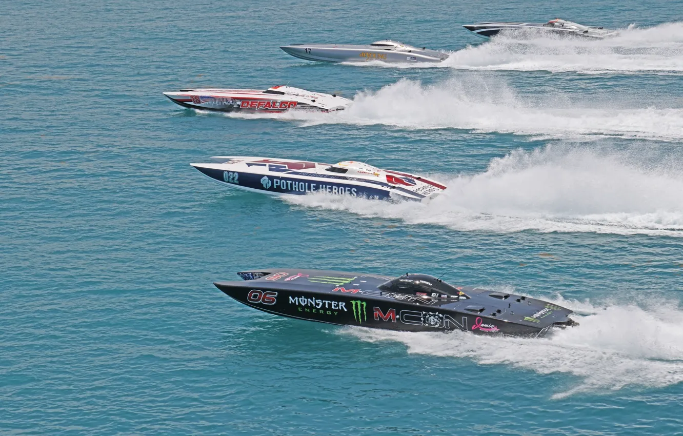 Photo wallpaper race, boat, speed