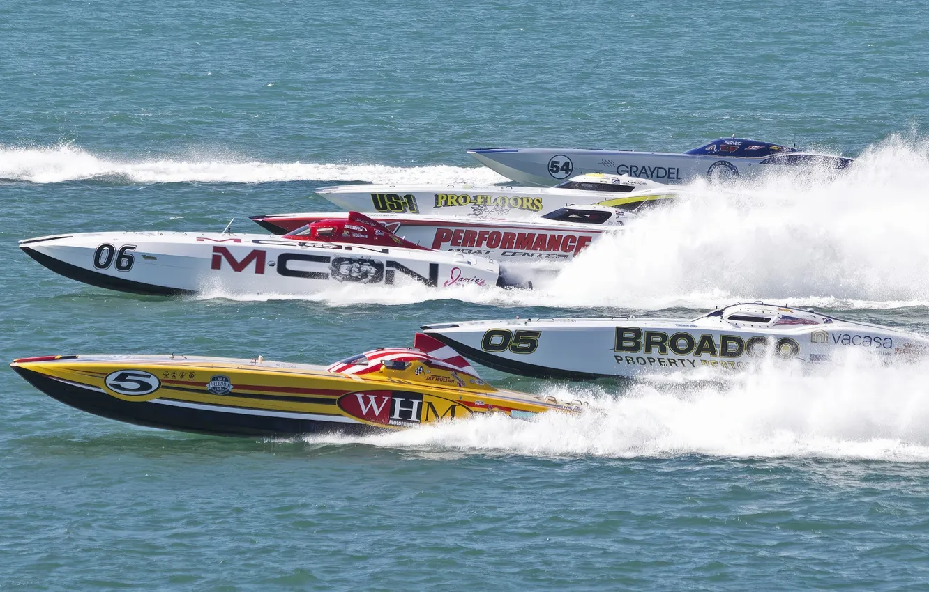 Photo wallpaper race, boat, speed