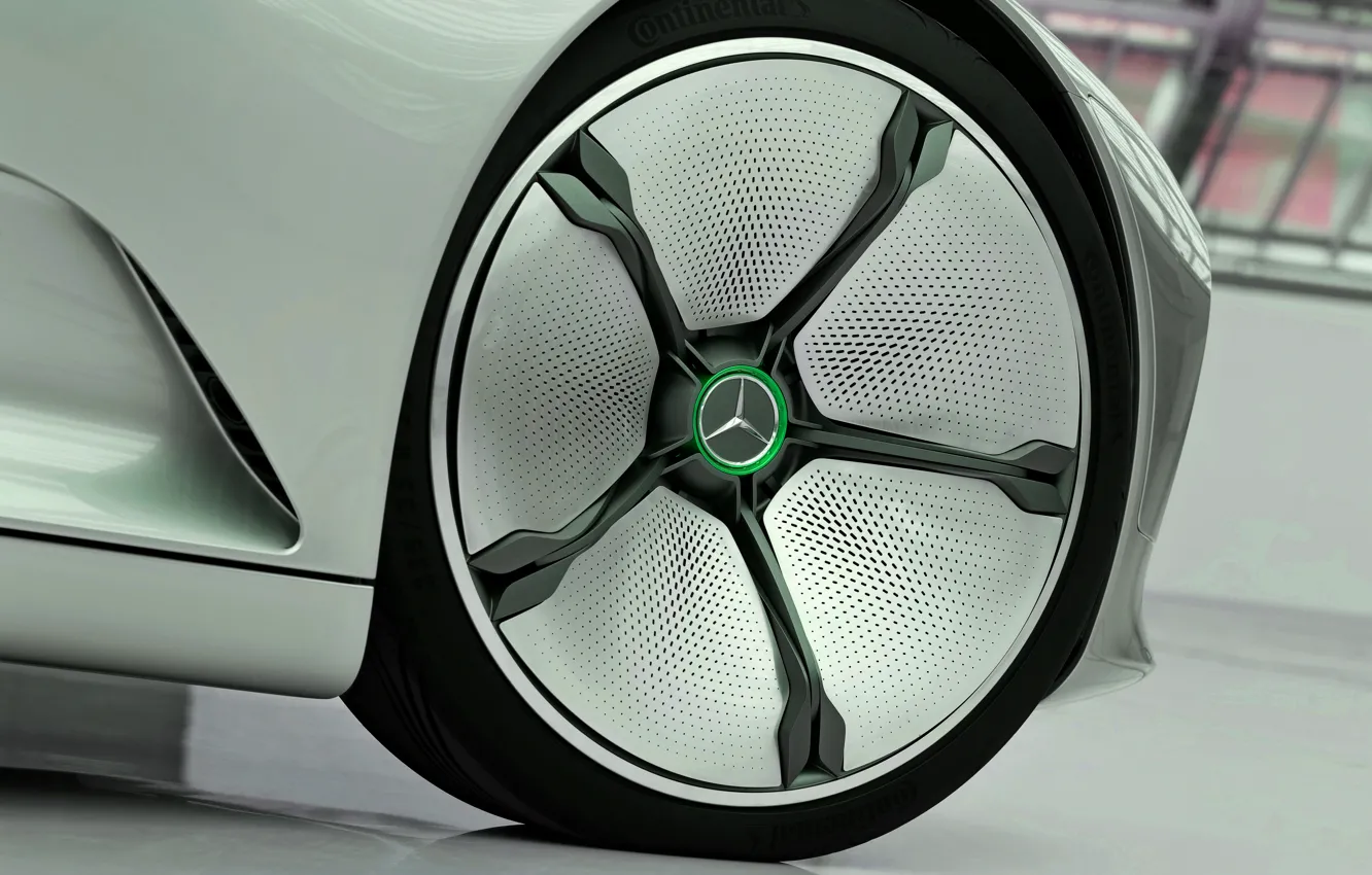 Photo wallpaper Mercedes-Benz, wheel, rim, 2015, Intelligent Aerodynamic Automobile, Concept IAA