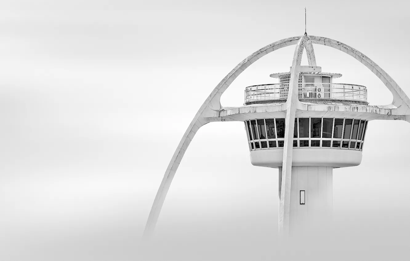 Photo wallpaper flight, fog, management, tower, airport, photography, viewing, jin-mikami