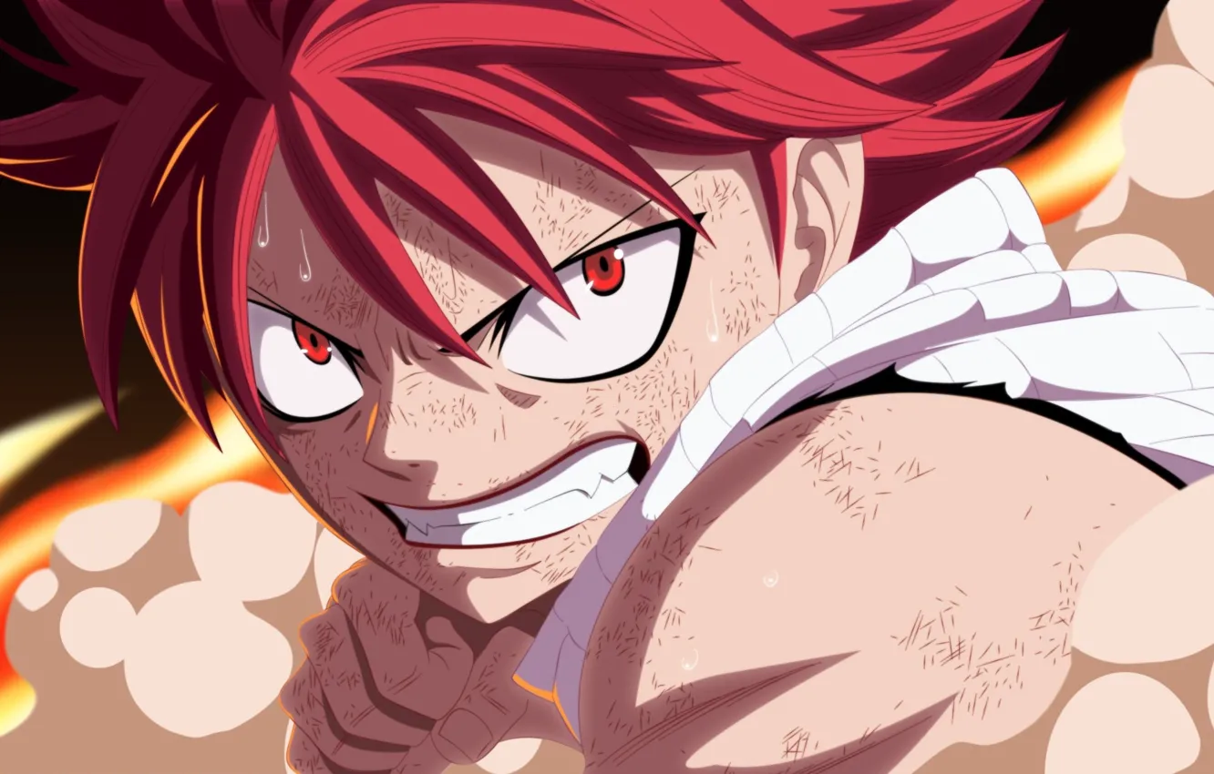 Photo wallpaper anger, anime, art, fairy tail, Natsu, Fairy tail