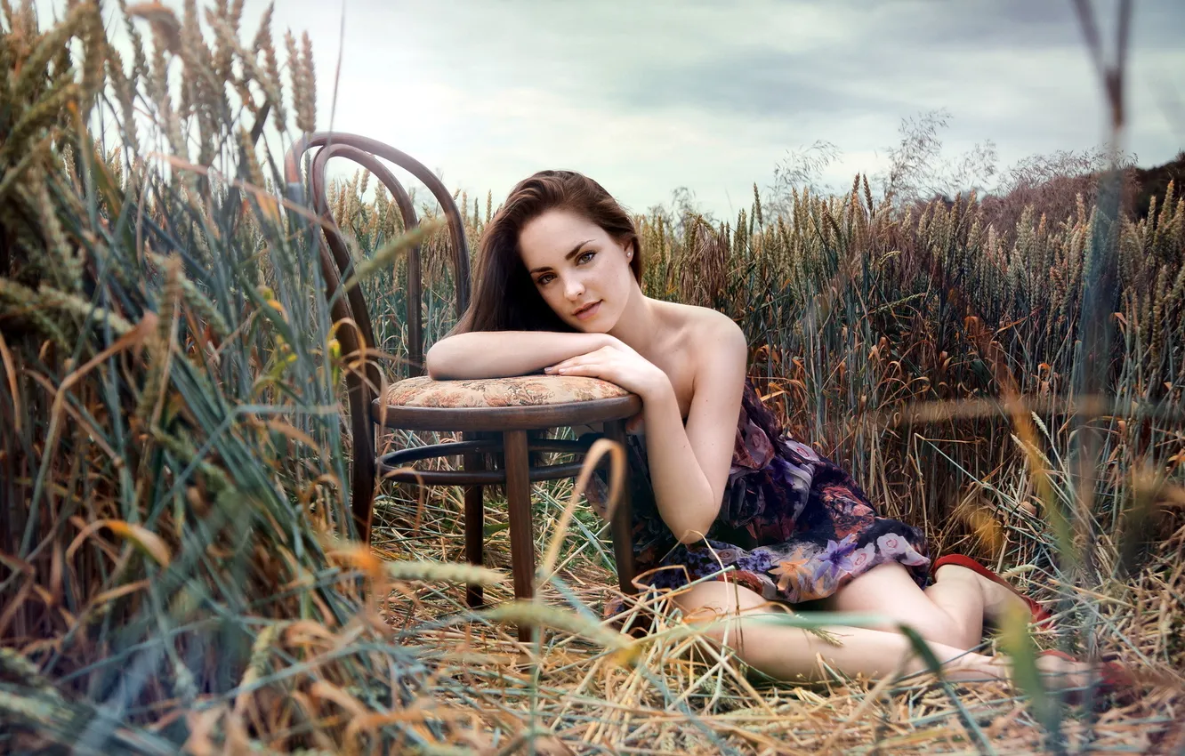 Photo wallpaper look, girl, background