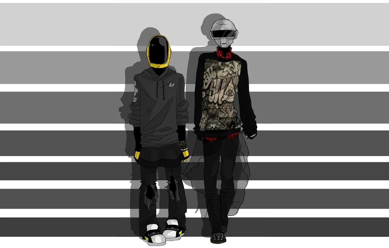 Photo wallpaper line, music, background, mask, Daft Punk, Thomas Bangalter, Daft Punk, Bang age