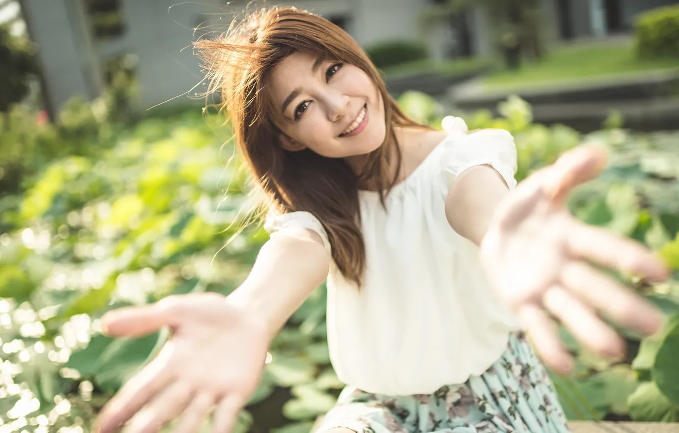 Photo wallpaper summer, girl, Asian