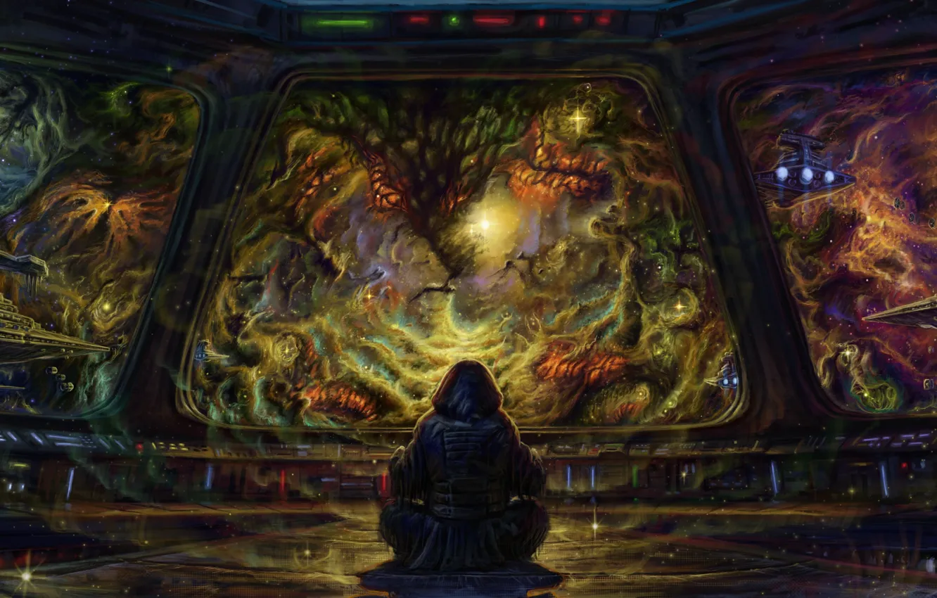 Photo wallpaper space, Star Wars, Navy, spaceship, sith