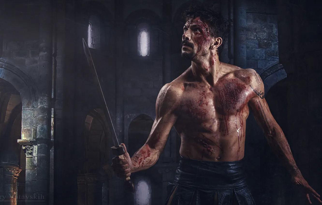 Photo wallpaper sword, warrior, soldiers, male, Legionnaires