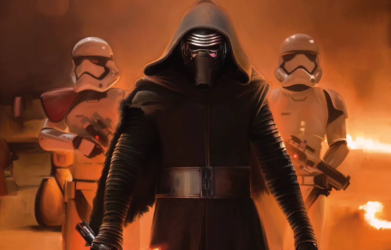 Photo wallpaper Star Wars, wallpaper, sword, fantasy, black, soldiers, Laser, The