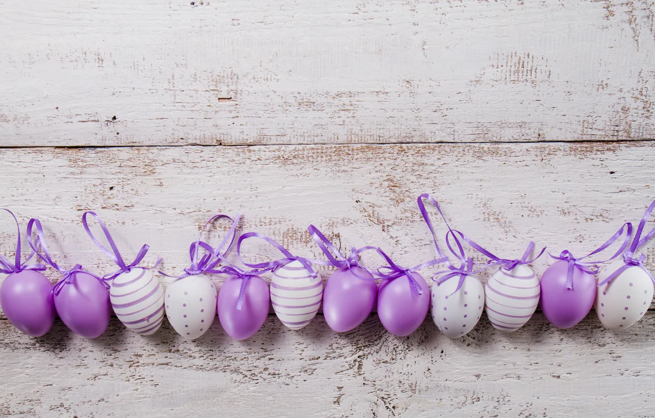 Photo wallpaper eggs, spring, Easter, wood, spring, Easter, purple, eggs