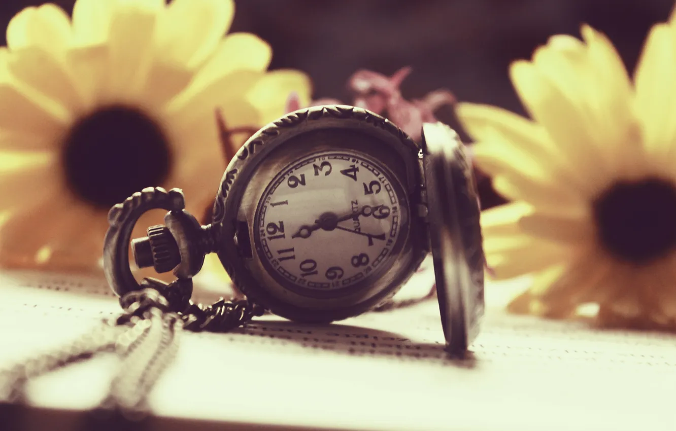 Photo wallpaper arrows, watch, figures