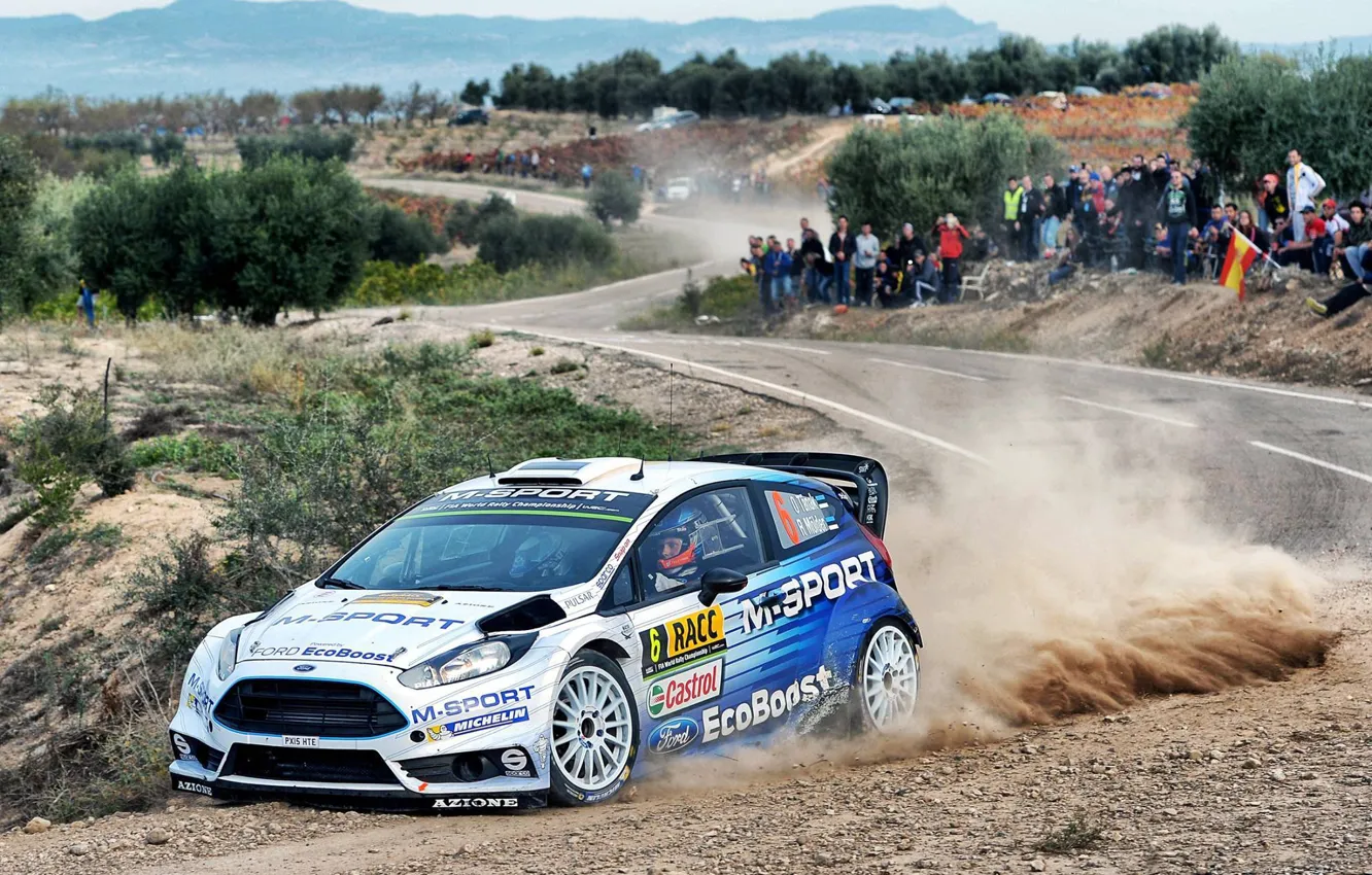 Photo wallpaper Ford, Dust, WRC, Fiesta, There Miss