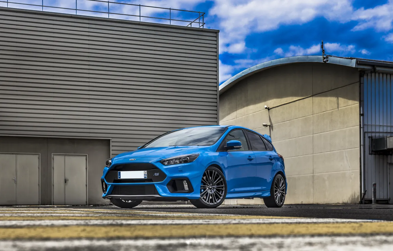 Photo wallpaper Ford, Focus, Blue, Hangar