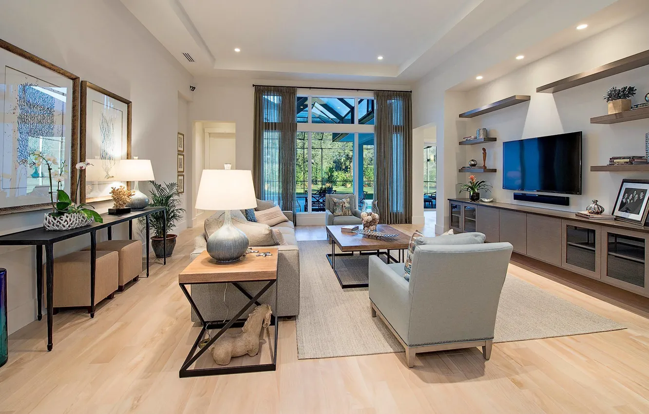 Photo wallpaper design, style, room, interior, Italy, living room, Naples, great room