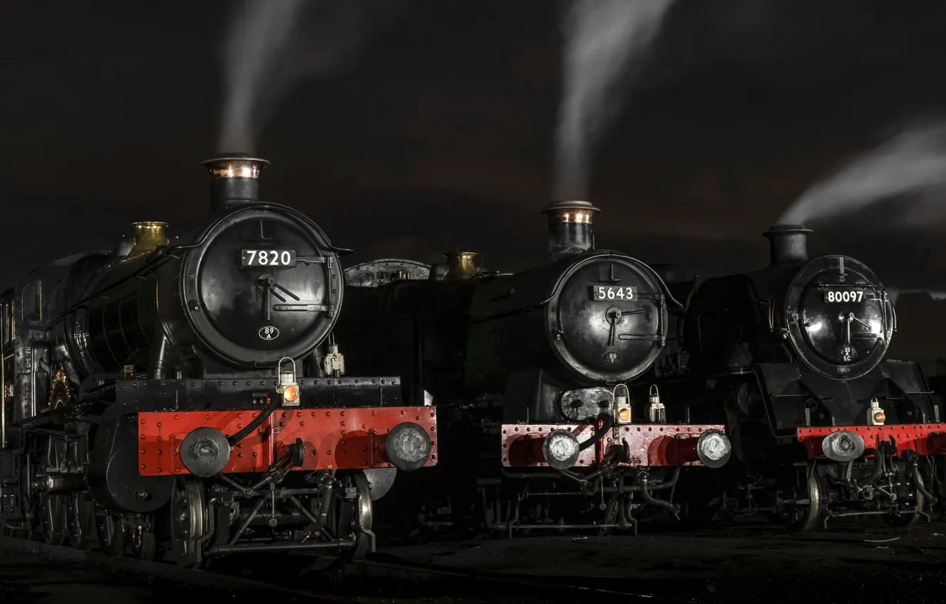 Photo wallpaper the engine, technique, railroad