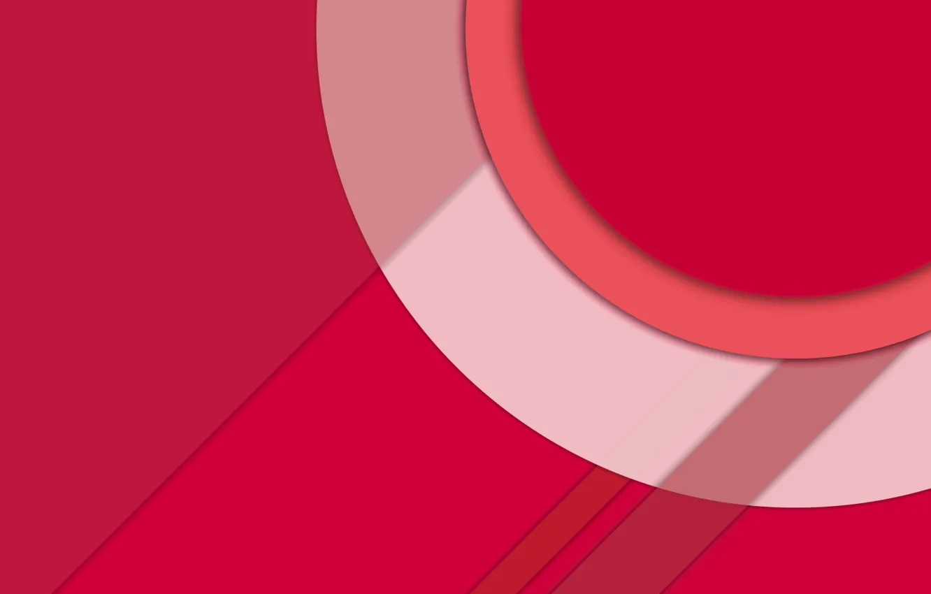 Photo wallpaper Red, Circles, Design, Line, Lollipop, Fon, Material, Android 5.0