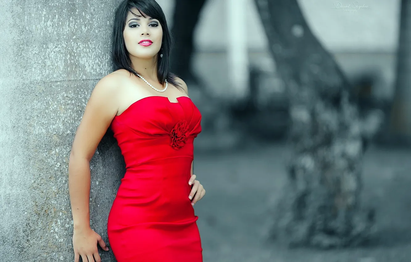 Photo wallpaper girl, pose, background, model