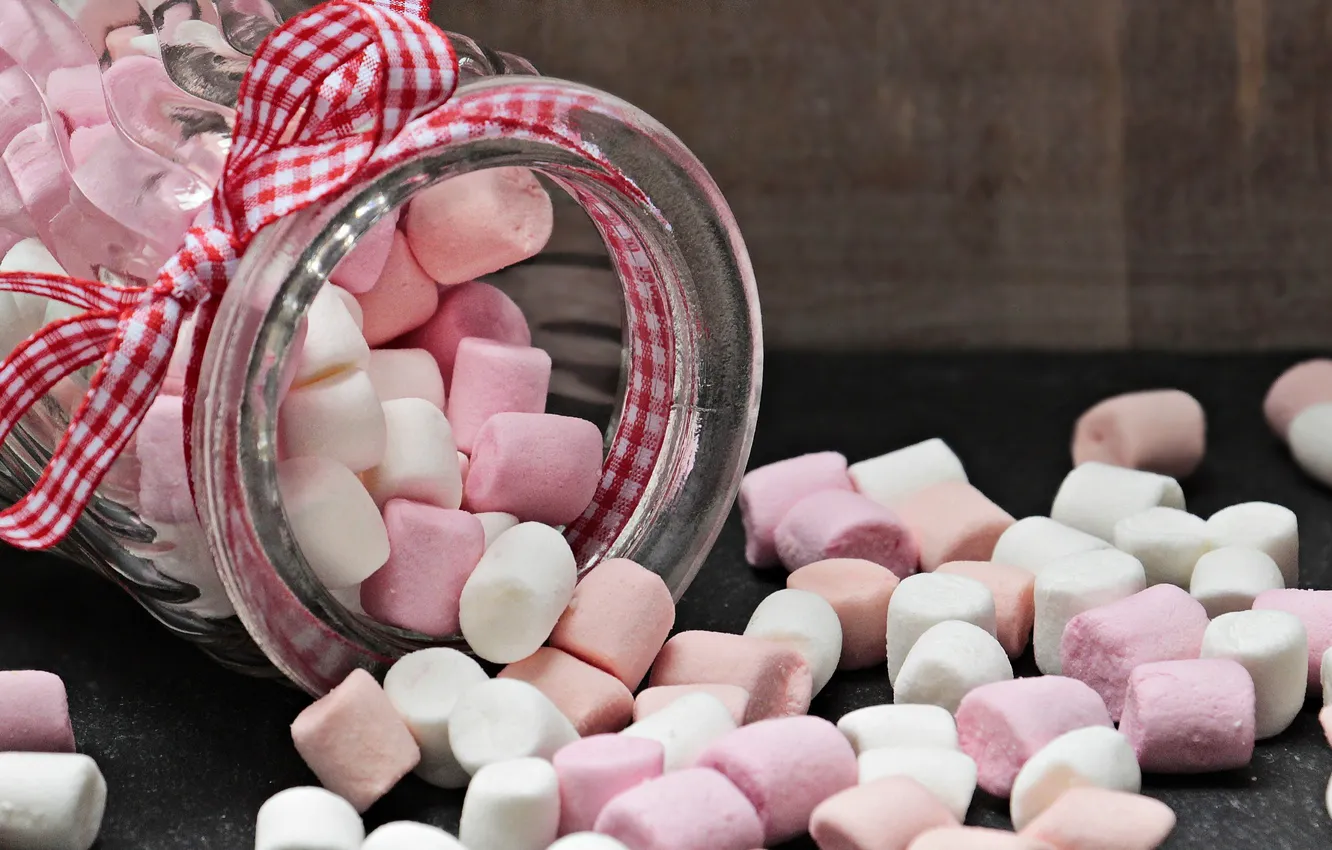 Photo wallpaper Bank, sweets, marshmallows