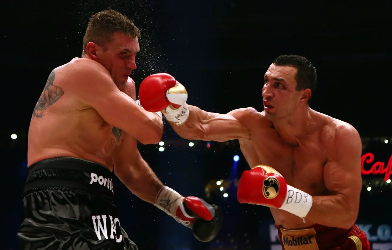 Photo wallpaper Boxing, blow, the fight, Klitschko