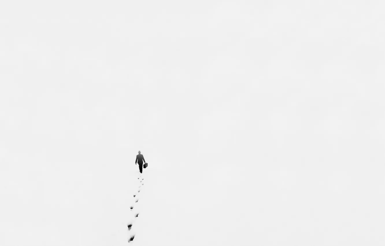 Photo wallpaper traces, people, minimalism