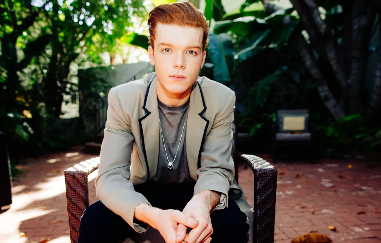 Photo wallpaper actor, red, jacket, Cameron Monaghan, Cameron Monahan