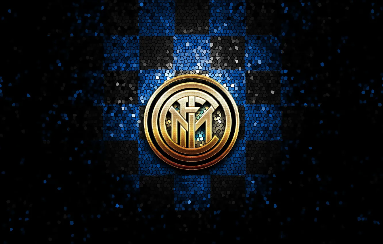 Photo wallpaper wallpaper, sport, logo, football, Inter Milan, glitter, checkered