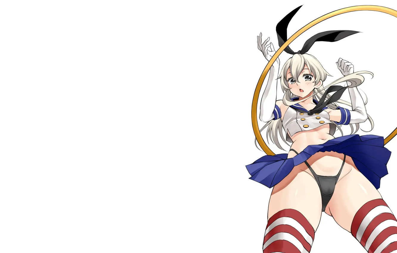 Photo wallpaper girl, sexy, lingerie, Cameltoe, panties, long hair, boobs, anime