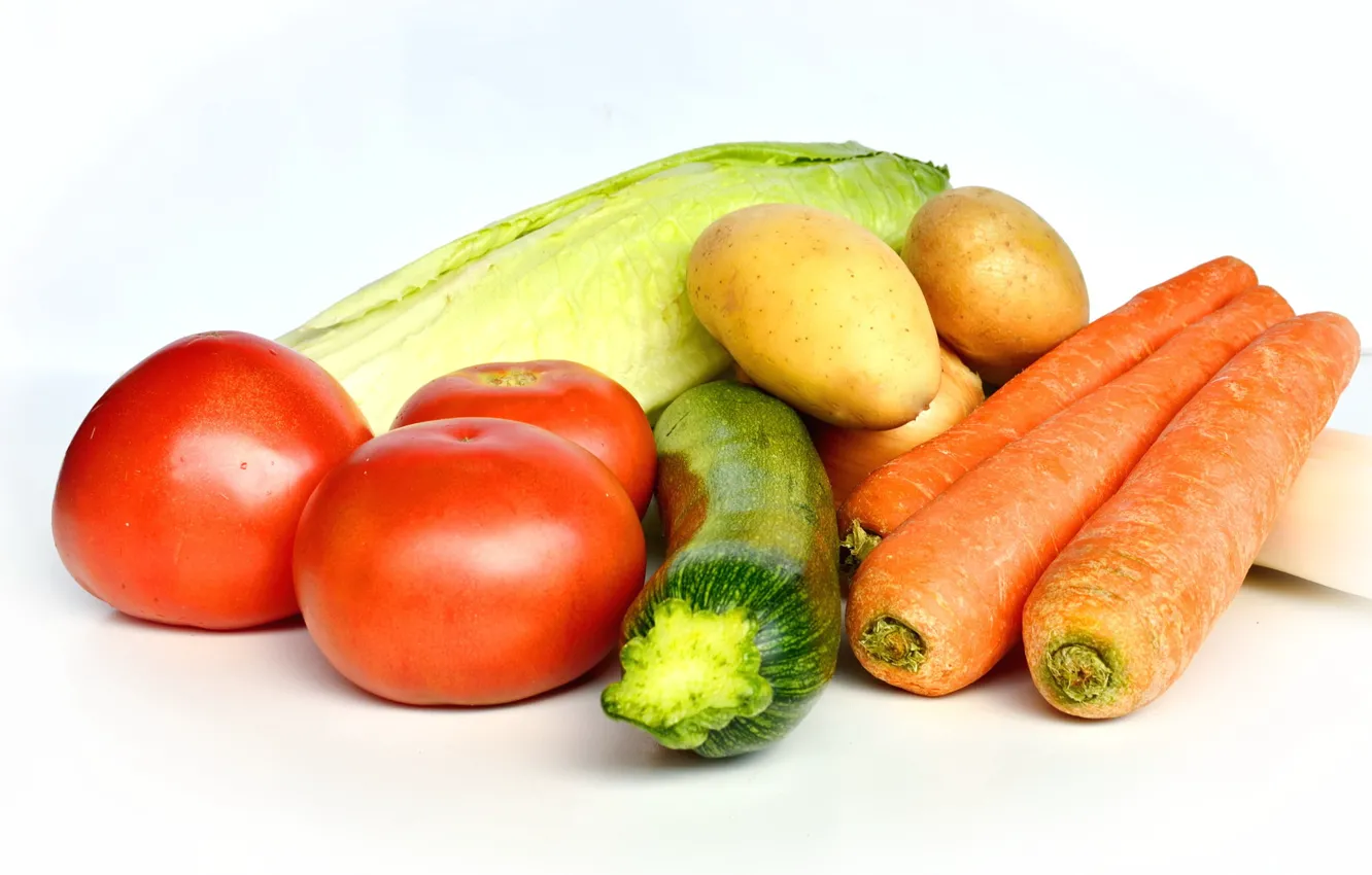 Photo wallpaper food, carrot, vegetables, tomatoes